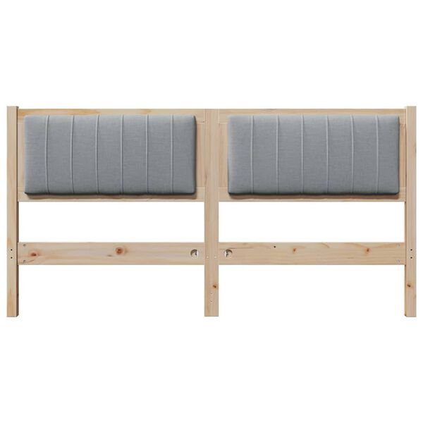vidaXL Gepolstertes Kopfteil Braun 150 cm Massives Kiefernholz