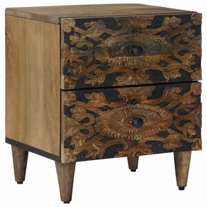 vidaXL Nachttisch Braun 40 x 33,5 x 46 cm Massivholz Mango