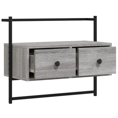 vidaXL TV-Wandschrank Grau Sonoma 60,5x30x51 cm Holzwerkstoff