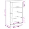vidaXL Sideboard mit LED-Leuchten Grau Sonoma 60,5x37x100 cm