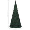 vidaXL K&uuml;nstlicher Pop-Up-Weihnachtsbaum mit Beleuchtung Gr&uuml;n 210 cm