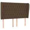 vidaXL Kopfteil mit Ohren Dunkelbraun 147x23x118/128 cm Stoff