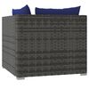 vidaXL 13-tlg. Garten-Lounge-Set mit Kissen Poly Rattan Grau