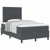 vidaXL Boxspringbett Dunkelgrau und Wei&szlig; 120 x 190 cm Cordstoff