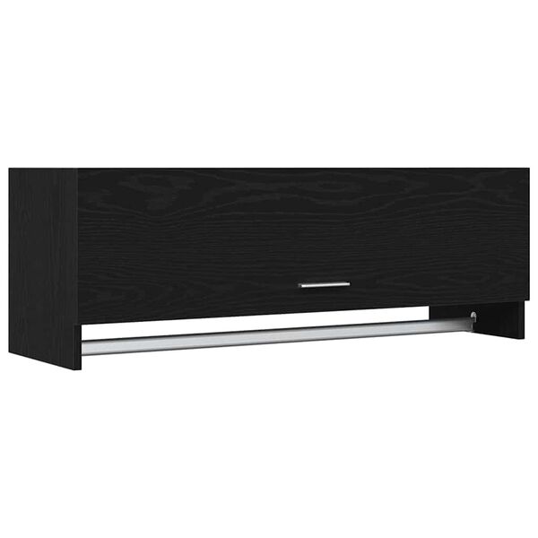 vidaXL Kleiderschrank Schwarz Eichen-Optik 100 x 32,5 x 35 cm