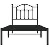 vidaXL Bettgestell mit Kopfteil Metall Schwarz 90x190 cm