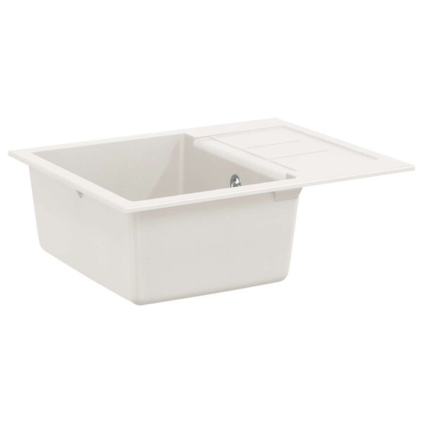 vidaXL Waschbecken Wei&szlig; 620 x 500 mm 80% Quarz und 20% Harz