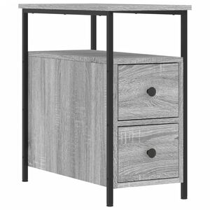 vidaXL Nachttisch Grau Sonoma-Eiche 30x60x60 cm Holzwerkstoff