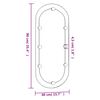 vidaXL Wandspiegel mit LED-Leuchten 40x90 cm Glas Oval