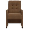 vidaXL Esszimmerst&uuml;hle mit Rollen 2 pcs Braun 58 x 67 x 97 cm