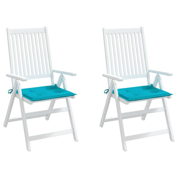 vidaXL Gartenstuhl-Kissen 2 Stk. T&uuml;rkis 50x50x4 cm Stoff