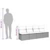 vidaXL Gartensofa mit Kissen 4-Sitzer Braun Poly Rattan