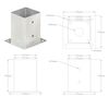 vidaXL Pfostenanker 4 Stk. Verzinktes Metall 101 mm