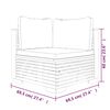 vidaXL 6-tlg. Garten-Lounge-Set mit Kissen Massivholz Teak