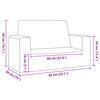 vidaXL Kindersofa 2-Sitzer Creme Weich Pl&uuml;sch