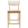 vidaXL Esszimmerst&uuml;hle 2 pcs Natur 48 x 49 x 95 cm Massives Gummiholz