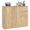 vidaXL Sideboard Sonoma-Eiche 91 x 29,5 x 75 cm Holzwerkstoff
