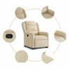 vidaXL Relaxsessel mit Aufstehhilfe Creme Stoff