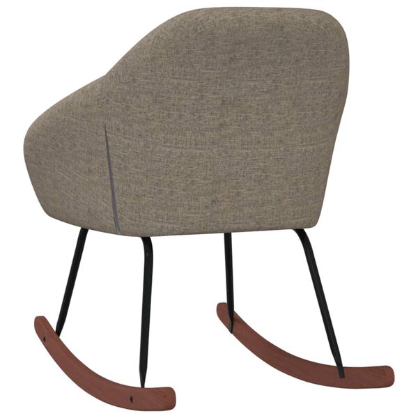 vidaXL Schaukelstuhl Taupe Stoff