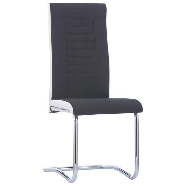 vidaXL Freischwinger 4 Stk. Schwarz Stoff