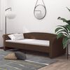 vidaXL Tagesbett mit Matratze USB Braun Stoff 90x200 cm