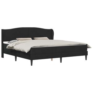 vidaXL Bettrahmen mit Kopfteil Schwarz 200 x 200 cm Samt
