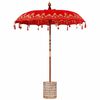 vidaXL Balinesischer Sonnenschirm mit Sockel Rot 185 x 185 x 260 cm