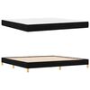 vidaXL Boxspringbett mit Matratze Schwarz 200 x 200 cm Stoff