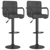 vidaXL Barhocker 2 Stk. Dunkelgrau Stoff