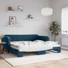 vidaXL Tagesbett Ausziehbar Blau 100x200 cm Samt