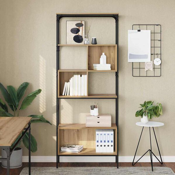 vidaXL B&uuml;cherregal Artisan-Eiche 76 x 33 x 188,5 cm Holzwerkstoff