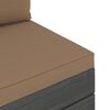 vidaXL 2-tlg. Garten-Sofagarnitur aus Paletten mit Kissen Kiefernholz