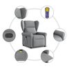vidaXL Massagesessel Hellgrau Stoff