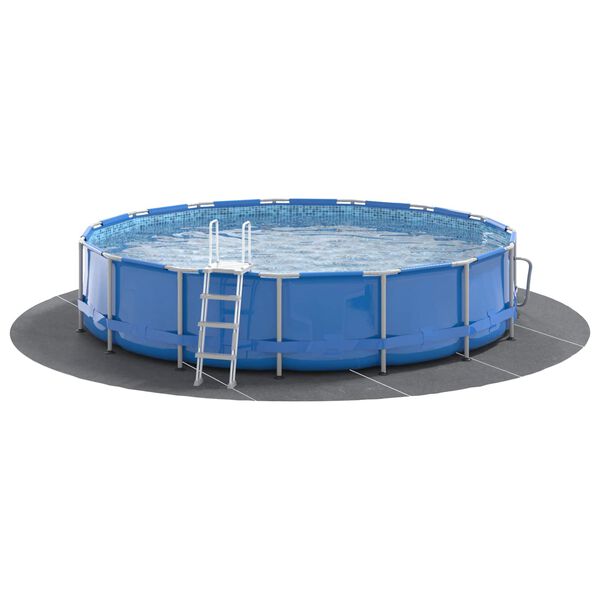 vidaXL Bodenfolie f&uuml;r Pools Hellgrau &Oslash; 610 cm Vliesstoff