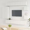 vidaXL 8-tlg. TV-Schrank-Set Wei&szlig; Holzwerkstoff