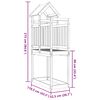 vidaXL Spielturm Braun 52,5 x 110,5 x 215 cm Massives Douglasienholz
