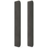 vidaXL LED Kopfteil Dunkelgrau 203x16x118/128 cm Samt