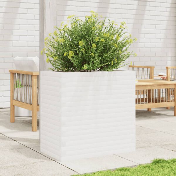 vidaXL Pflanzk&uuml;bel Wei&szlig; 70x40x68,5 cm Massivholz Kiefer