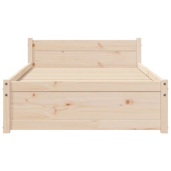 vidaXL Massivholzbett 90x190 cm