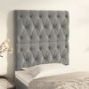 vidaXL Kopfteil Hellgrau 80x7x118/128 cm Samt