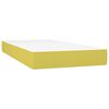 vidaXL Boxspringbett mit Matratze & LED Gr&uuml;n 200x200 cm Stoff