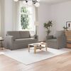 vidaXL Sofa 140cm 2 pcs Taupe Metall