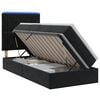 vidaXL LED-Speicherbett mit Matratze Schwarz 100 x 200 cm Samt