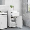 vidaXL Badezimmerschrank-Set mit Speicher TULUM Wei&szlig; 37 x 31,5 x 82 cm