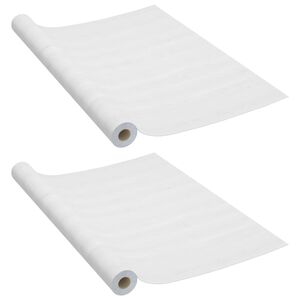 vidaXL Selbstklebende T&uuml;rfolien 2 Stk. Wei&szlig;es Holz 210 x 90 cm PVC
