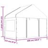 vidaXL Pavillon mit Dach Wei&szlig; 6,69 x 4,08 x 3,22 m Polyethylen