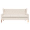 vidaXL 2-tlg. Sofa-Set Stoff Cremewei&szlig;