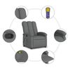 vidaXL Massage-Relaxsessel, Stoff, Dunkelgrau