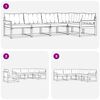 vidaXL Outdoor-Sofagarnitur mit Kissen 5 pcs Natur und Creme