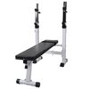 vidaXL Hantelbank mit Ablage, Langhantel und Kurzhantel-Set 120 kg